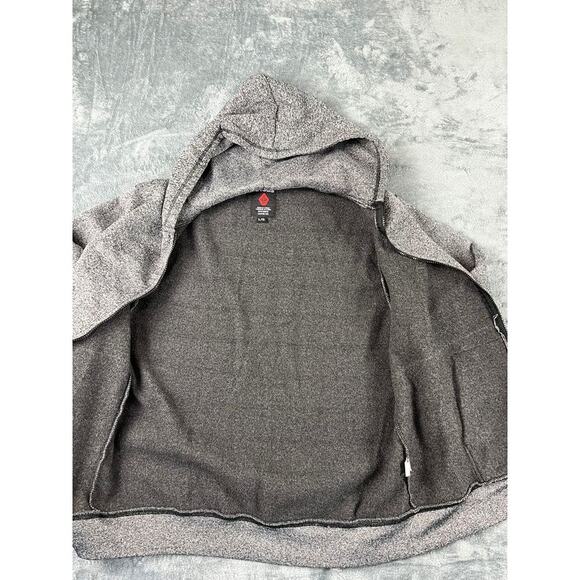 Swiss Cross men’s large gray zip up hoodie sweatshirt fleece lined pockets exc - Picture 8 of 12
